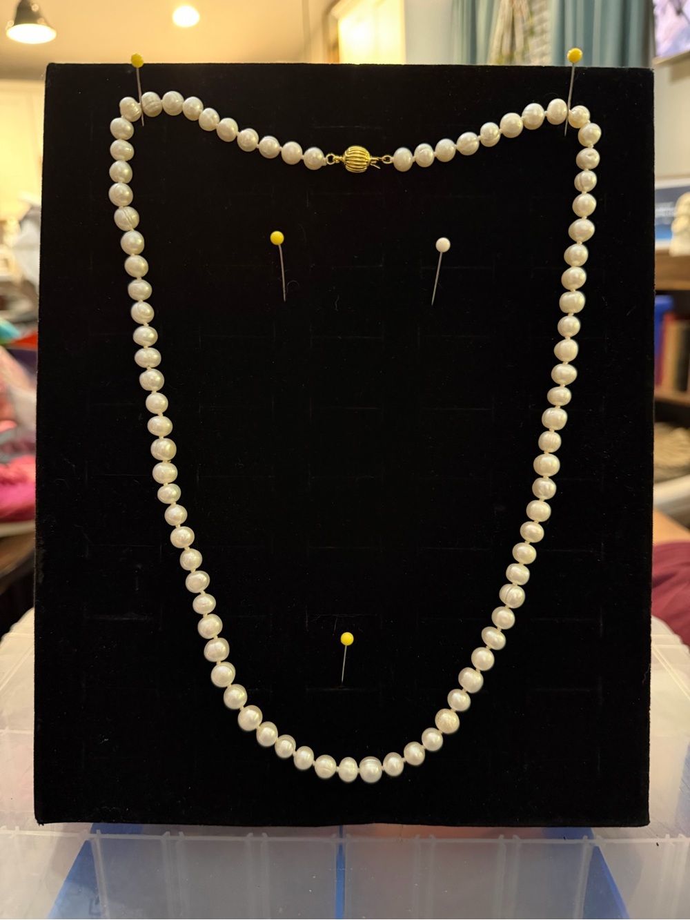 3-Pc White Freshwater Pearl Necklace Set 78" 38" 26" Layering Strand Rope